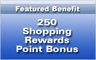 250 Shopping Rewards Points Bonus